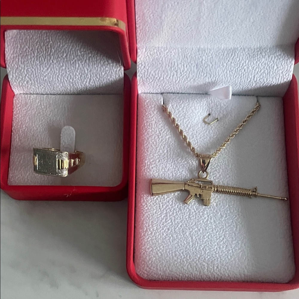 Gold and Silver Jewelry Set